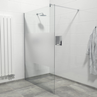 Saniclass Bellini inloopdouche 140x200cm veiligheidsglas band mat glas anti kalk chroom TWEEDEKANS