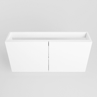 Mondiaz FOWY Meuble sous lave-mains - 100x22x50cm - 2 portes - push to open - softclose - Talc