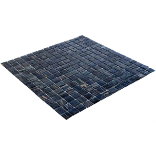 The Mosaic Factory Amsterdam mozaïektegel - 32.2x32.2cm - wand en vloertegel - Vierkant - Glas Dark Blue glans