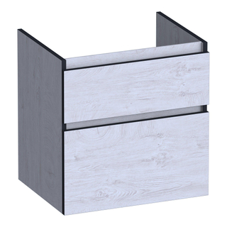 BRAUER Delight Edge wastafelonderkast 60 2 softclose lades - greeploos - 1 sifon uitsparing - Forest Seashell