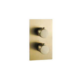 Fortifura Calvi Thermostatische Inbouwkraan - Geborsteld Messing PVD (Goud) OUTLETSTORE