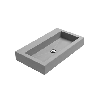 Thebalux wastafel model Raw 1x kom zonder kraangat