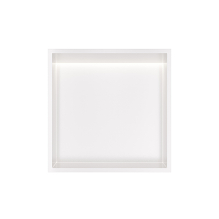 Hotbath &MORE Boîte encastrable ou niche encastrée 30x30x10cm avec LED IP44 Mat blanc
