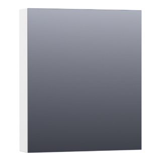 BRAUER Plain Spiegelkast - 60x70x15cm - 1 rechtsdraaiende spiegeldeur - MDF - mat wit