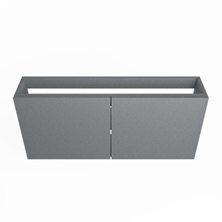 Mondiaz FOWY Meuble sous lave-mains - 110x22x50cm - 2 portes - push to open - softclose - Plata