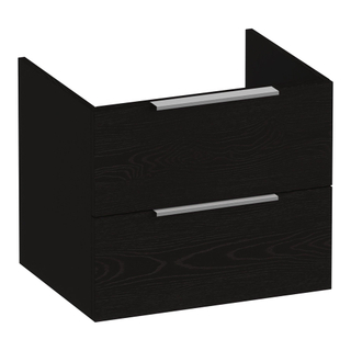 BRAUER Elevate wastafelonderkast 60 excl. opleggrepen 2 softclose lades en 1 sifon uitsparing - Timber Black