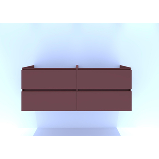 HR badmeubelen Infinity Meuble sous lavabo - 140x44.8x55cm - 4 tiroirs - sans poignée - terra mat