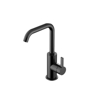 Hotbath Ace Mitigeur lavabo - bec rotatif - sans bonde - PVD - Noir poli