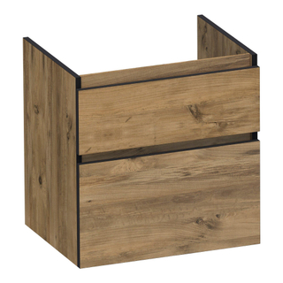 BRAUER Delight Edge wastafelonderkast 60 2 softclose lades - greeploos - 1 sifon uitsparing - Chateau