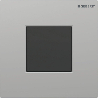 Geberit type 01 urinioir bedieningsplaat - 230V - vierkant - mat chr. gelakt/easy t.cl.