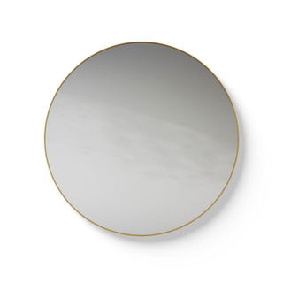 Looox miroir gold line miroir rond 100cm or mat