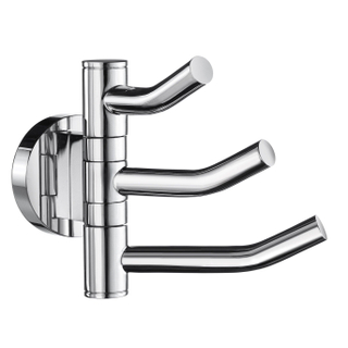Smedbo Home Handdoekhaak - 12x9cm - 3 haken - chroom