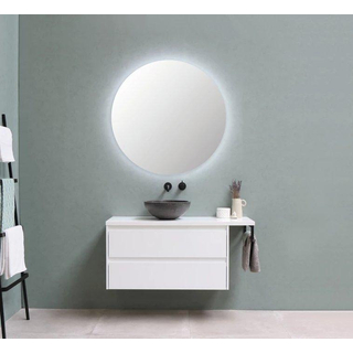 Proline Round LED Spiegel 60 cm - op frame - sensorschakelaar - aluminium Spiegel - OUTLET UDEN