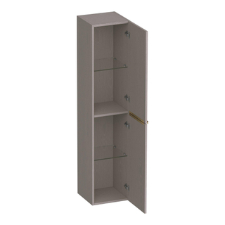 BRAUER Elevate armoire haute 160 sans poignées de pose avec 2 portes à ouverture gauche ou droite Gris Bois