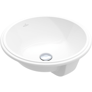 Villeroy & boch architectura lavabo à poser 45x45x17,5cm rond avec trou de trop-plein blanc alpin brillant céramique+