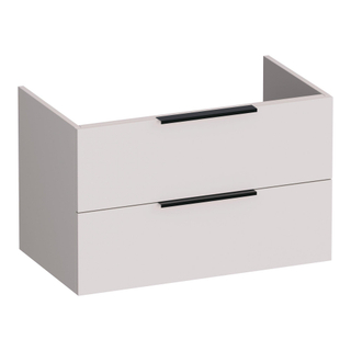 BRAUER Elevate wastafelonderkast 80 excl. opleggrepen 2 softclose lades en 1 sifon uitsparing - mat zand