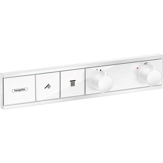 Hansgrohe Rainselect Ensemble de finition thermostat 2 fonctions mat blanc incluant corps encastré