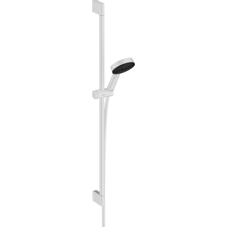 Hansgrohe Pulsify Select Ensemble barre coulissante 3jets Relaxation 10.5cm avec barre coulissante 90 cm Mat Blanc