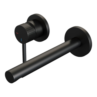 BRAUER Stripe Mitigeur lavabo encastré - bec droit et rosaces - modèle A2 - noir mat