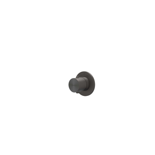 IVY Concord Afbouwdeel doorstroom inbouwstopkraan Symmetry met rond rozet RVS316 geborsteld carbon black PVD
