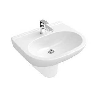 Villeroy et Boch O.novo Lavabo 55x45cm avec 1 trou pour robinetterie sans trop plein ceramic+ Blanc