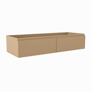 Mondiaz FOGE Meuble sous vasque - 120x45x25cm - 2 tiroirs - softclose - 1 découpe droite - Oro