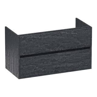 BRAUER Adore wastafelonderkast - 100x46x55cm - 2 softclose lades - greeploos - 1 sifon uitsparing - Damascus