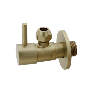 Xellanz Minimal hoekstopkraan 1/2" x 3/8" of knel 10 mm geborsteld messing PVD