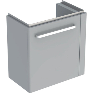 Geberit Renova Compact wastafelonderbouwkast 1 deur met handdoekhouder 59x60.4x36.7cm rechts lichtgrijs