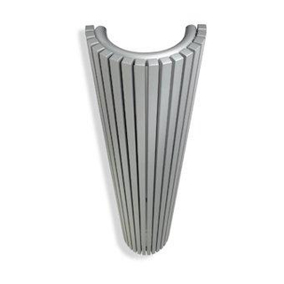 Vasco Carre Demi Circulaire CR O Radiateur design demi circulaire vertical 43x200cm 2174Watt Gris aluminium (M302)