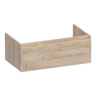 BRAUER Hope wastafelonderkast - 80x30x45.5cm - 1 softclose lade greeploos - 1 sifon uitsparing - Forest Wheat