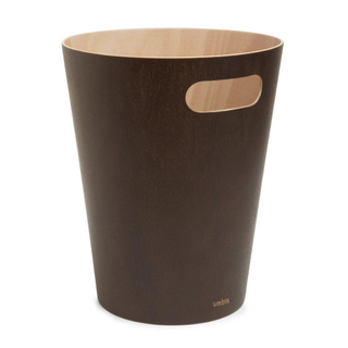 Umbra Woodrow Afvalbak - 23x23x28cm - 7.5 liter - espresso