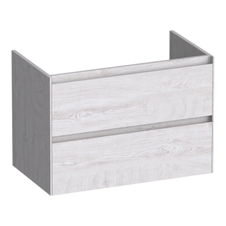 BRAUER Inspire wastafelonderkast 80 2 softclose lades - greeploos - 1 sifon uitsparing - Forest Seashell