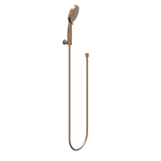 IVY Handdoucheset - verstelbaar - 3 standen - met verstelbare wandsteun - doucheslang 150cm - staafmodel - 120 cm - Geborsteld mat koper PVD