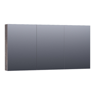 BRAUER Dual Armoire de toilette 139x70x15cm avec 3 porte et éclairage LED intégré 4000K MFC G-Canyon