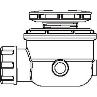 Wisa Douchebakafvoer complet pour bac à douche incluant trou 52mm chrome