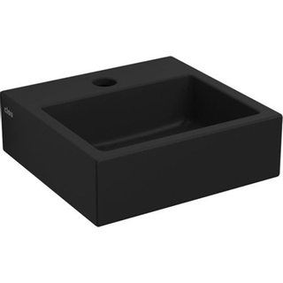 Clou Flush 1 Lave mains avec trou pour robinetterie et bonde de vidage céramique 28x9x27cm noir mat