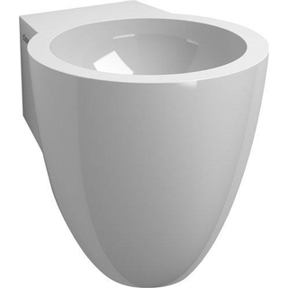 Clou FLush 6 Lavabo avec trou pour robinetterie perçable bonde et siphon Marbre minéral 28x27x31.5cm Blanc