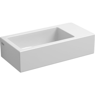 Clou FLush 3 Lavabo sans trou pour robinetterie avec bonde droite céramique 9x36x18cm Blanc