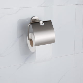 Fortifura Calvi Porte-rouleau papier WC - avec couvercle - inox brossé