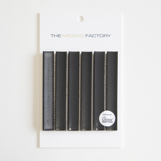 SAMPLE The Mosaic Factory Sevilla carreau mosaïque - 15x25cm - carreau mural - Rectangulaire - Porcelaine Carbon Shades of Gray mat/brillant