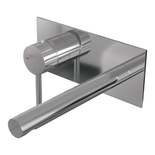 BRAUER Stripe Mitigeur lavabo encastré - bec droit et plaque de recouvrement - modèle A2 - chrome