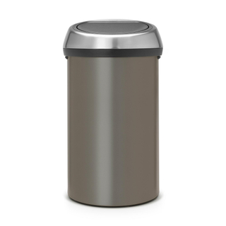 Brabantia Touch Bin Afvalemmer - 60 liter - platinum/matt steel fingerprint proof