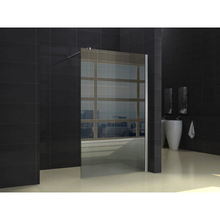 Wiesbaden Comfort Paroi de douche italienne avec profil mural 120x200cm verre avec film nano 10mm