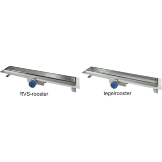 Wiesbaden tegelrooster voor douchegoot 80 x 7 cm RVS