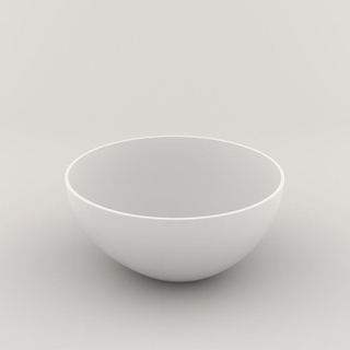 Crosstone by Arcqua Loeffi Vasque 38x38cm ronde Solid Surface Mat Blanc