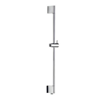 Hotbath Barre de douche coulissante - 90cm - entrée d'eau intégrée - rond - ABS - nickel brossé (inox)