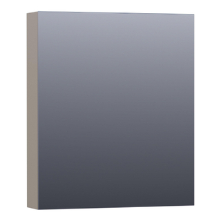 BRAUER Impress spiegelkast - 60x70x15cm - zonder verlichting - met 1 linksdraaiende dubbelzijdige spiegeldeur - mat taupe