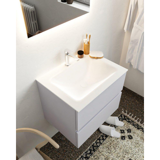 ENSEMBLE DE MEUBLE MONDIAZ VICA - 60cm - 2 tiroirs - lavabo Cloud central - 1 trou de robinet - solid surface cale