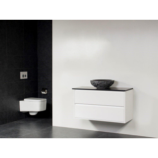 BRAUER New Future Corestone13 vasque à poser naturelle meuble 100cm Blanc brillant sans miroir